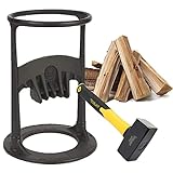 Quick Manueller Holzspalter, Manuelles Spaltwerkzeug, Stahlkeilspitze Spaltet Brennholz Einfach, 1 Hammer Tragen
