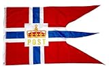 Fahne/Flagge Norwegen Post Hurtigruten 90 x 150 cm
