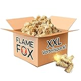 Flame Fox Anzündwolle XXL 5kg ca. 330 STK. I Kaminanzünder aus Öko-Holzwolle & Wachs für Kamin I Grill, Feuerschale, Ofen, 3kg, 5kg und 10kg