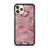 Kompatibel mit Xoxo Lips Cool Love Hearts Bunt Muster Covered Damen Phone Case Cover (Phone Model: Kompatibel mit Samsung Galaxy A9 (2018))