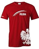 Jayess WM 2018 - Polen - Polska Adler - Fan Shirt - Herren - T-Shirt in Rot by Gr. L