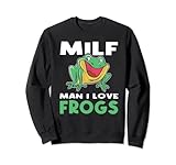 Man I Love Frogs | Vintage Lustiges Frosch Sweatshirt
