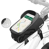 AILGOE Fahrradrahmentasche,Rahmentasche wasserdicht,Fahrrad-Handytasche , Rahmentasche Fahrrad mit TPU Touchscreen Fahrradtaschen für Smartphone Unter 6.5-7Zoll(23x11x13.5CM)