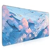 XXL Mauspad, 900X400mm Gaming Mousepad, Mouse Pad Groß, The Sea of Sky Muster Design Schreibtischunterlage Large Size, Komfort Mousepad, Personalized Design für Computer PC Gamer