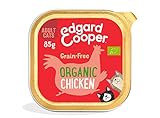 Edgard & Cooper Bio-Katzenpastete in Dosen für Erwachsene Getreidefreies Naturfutter 85g Frisches Bio-Huhn, gesundes, schmackhaftes und ausgewogenes Futter, hochwertiges Protein