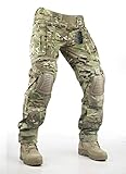 Survival Tactical Gear Hose mit Knieschonern, Jagd, Paintball, Airsoft, BDU Militär, Camo Combat Hose für Herren, multicam, Klein