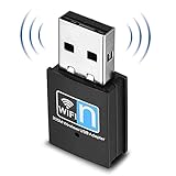Yizhet WLAN Adapter, USB WLAN Stick Adapter 300 Mbit/s WLAN USB Adapter Wireless LAN WiFi Dongle Stick Network Adapter IEEE 802.11b/g/n für Windows, Mac und Linux