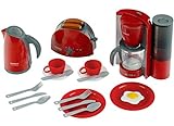 Theo Klein 9564 Bosch Frühstücksset | Küchen-Set bestehend aus Toaster, Kaffeemaschine, Wasserkocher und vielem mehr | Spielzeug für Kinder ab 3 Jahren