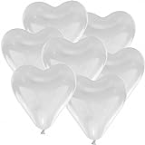 doriantrade 10 Herz Luftballons Ø 30 cm Farbe frei wählbar Herzballons Helium Luftballon (Weiß)