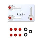 KardKey Schlüssel-Organizer, kompakt, leicht, gebürstetes Metall und mattes Finish - Weiß - Normal
