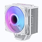 upHere CPU-Kühler mit 120 mm RGB, 5 Kontaktlinsen, Kupfer für AMD Ryzen/Intel LGA 1151(Weiß), C2T5-ARGB