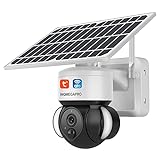 INQMEGAPRO FlutlichtKamera Outdoor WLAN Überwachungkamera mit Solarpanel und Akku,1080P Überwachungskamera Aussen mit PIR Bewegungsmelder,Nachtsicht in Farbe, 2-Wege-Audio,TUYA /Smart Life Kamera