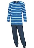 Herren Schlafanzug Pyjama Nachtwäsche Nachtanzug Hausanzug aus 100% Baumwolle M L XL XXL 3XL (XL)