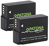 PATONA Premium (2X) Ersatz für Akku Panasonic DMW BLC12 E (echte 1000mAh)