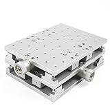 2-Achsen-Arbeitstisch, 2D-Werkbank, XY-Tisch, tragbarer 2-Achsen-Arbeitstisch mit beweglichem Tisch für Lasermarkierungs- und Graviermaschine, XY-Feinabstimmungsplattform aus Aluminiumlegierung,