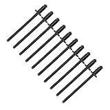 BOROCO 8pcs Rose Nieten Aluminium Rostfeste Autos Rosenförmige Nieten für AMC Vin Door Tag Alle Fahrzeuge (Schwarz)