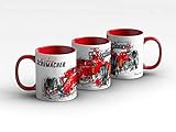 gasoline.gallery Formel 1 Tasse - Michael Schumacher - Scuderia Ferrari - 2004 Front Kaffeebecher Rot