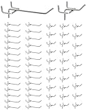QWORK® 60X Lochwandhaken, Stecktafel Haken Werkzeugwand Haken für Verkaufsdisplays (5cm, 10cm)