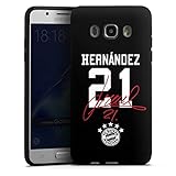 DeinDesign Silikon Hülle kompatibel mit Samsung Galaxy J5 (2016) Case schwarz Handyhülle FC Bayern München FCB Hernandez