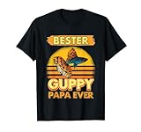 Bester Guppy Papa Ever Vatertag Fisch Guppys T-Shirt