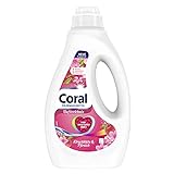 Coral Colorwaschmittel Kirschblüte & Pfirsich Flüssigwaschmittel für bunte Wäsche mit langanhaltendem Duft 20 WL (1 x 1L)