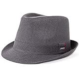 Comhats Trilby Fedora Hats Jazz Cap Homburg Derby Party Hut 58-61 cm, 91552_grau, M/L