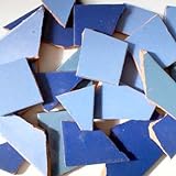 4 kg Bruchmosaik, Mosaikfliesen aus handgefertigten Fliesen - Blautöne, Blau - Großmenge