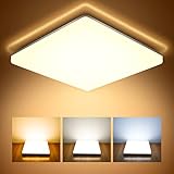 Aialun LED Deckenleuchte Flach,3000K/4000K/6000K/20W 2000LM Deckenlampe Badezimmer, IP44 Badezimmer Lampe,für Badezimmer Balkon Flur Küche Wohnzimmer LED DeckenleuchteØ28cm…