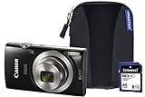 Canon IXUS 185 Kamera-Set mit 8 GB SD-Karte und Tasche, Schwarz