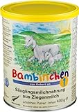 Bambinchen 1 Säuglingsmilchnahrung aus Ziegenmilch | Folgemilch von Geburt an 400g