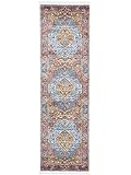 carpetfine Vintage Teppich Esha Läufer Multicolor 75x200 cm Vintage | Moderner Teppich für Wohn- und Schlafzimmer