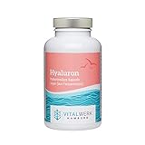 VITALWERK HAMBURG® Hyaluron – 90 vegane Kapseln – 400 mg reines Natrium Hyaluronat – 100% VEGAN, streng kontrolliert und aus DEUTSCHLAND.