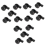 DOITOOL 3 Sätze Türschloss Anzeigen Intern Sperre Der Trennwand Türriegel Einwegtoiletten Door Handle Shop-toilettentürschloss Türschloss Für Öffentliche Toilette Plastik Black 5 Stück * 3