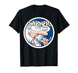 WERNER Herren Cartoon-T-Shirt Schwarz S Halbarm Polokragen Klassische Passform M