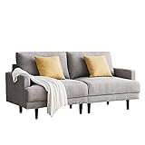Azkoeesy 2 sitzer Sofa，Leinen Schlafsofa Zweisitzer Klein 2-Sitzer Couch Schlafsessel Bettsofa Sessel Sitz Kleines Sitzen 180cm (Grau)
