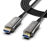 ATZEBE HDMI 2.0 Glasfaser Kabel -15m, HDMI 4k Kabel unterstützt 4K@60Hz, YUV4:4:4,3D, HDR, HDCP 2.2
