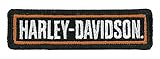 Harley-Davidson 3,5' gesticktes Patch H-D Skript-Emblem zum Aufnähen Schwarz - Sammlerstück - Merchandise HD Fanartikel