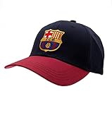 FC Barcelona Football Club Cotton Baseball Cap Hat Blue Maroon Badge Official