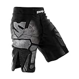 SMMASH Dark Knight Herren Sport Shorts für MMA Boxen Kampfsport, UFC, Training Sporthose Kurz für Männer, Crossfit Trainingshose Atmungsaktiv und Leicht, Hergestellt in der EU (L)