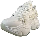Buffalo Damen Low Sneaker Binary Rose Weiß Synthetik 40