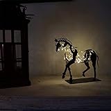 Metall dekorative Statue Pferd Metall dreidimensional ausgehöhlt Adonis Pferd Skulptur Metall Antik-Stil antike Lima-Statue