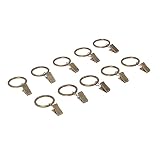 Garneck 10 Stück Vintage Gardinenringe Aus Rostfreiem Stahl Mit Haken Ideal Für Vorhänge Und Dekoration Langlebig Und Robust Für Stilvolle Raumgestaltung