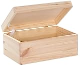 LAUBLUST Holzkiste mit Deckel - 30x20x14cm, Natur, FSC® - Allzweckkiste ohne Griffe - Aufbewahrungsbox | Erinnerungskiste | Bastel- & Geschenkbox