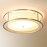 Luyshts Schlichte Deckenlampe, LED, für Schlafzimmer, Arbeitszimmer, warmes Wohnzimmer, Hochzeitszimmer, runde Lampen (Größe D40 cm)