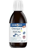 NORSAN Premium Omega 3 Fischöl Total Zitrone hochdosiert - 2.000mg Omega 3 pro Portion - Über 4000 Ärzte empfehlen NORSAN Omega 3 Öl - 800 IE Vitamin D3, kein Aufstoßen