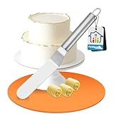 FlyWave Winkelpalette für Tortendekoration, Streichpalette Edelstahl, Winkelpalette klein, Tortenspachtel und Palette Backen, Professionelle Tortenstreicher für Kuchen und D