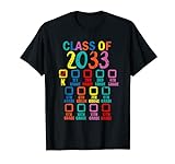 Class Of 2033 Grow With Me Checkliste für Schüler der 1. Klasse T-Shirt