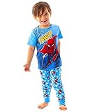 Marvel Spider-Man Pyjamas Comic Kids Boy's Blue Long Pj Nightwear 5-6 Jahre