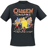 Queen A Kind of Magic Männer T-Shirt schwarz L 100% Baumwolle Band-Merch, Bands