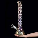 RORA 18' gerade Glaspfeife zum Rauchen mit Downstem Perkolator 5mm dick Big Glass Bong (Clear-2)